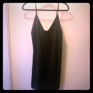Black slip dress